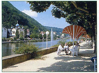 Bad Ems im Sommer. Zur Tourismus-Information